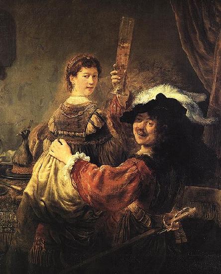 Rembrandt Peale Rembrandt and Saskia in the parable of the Prodigal Son oil painting image